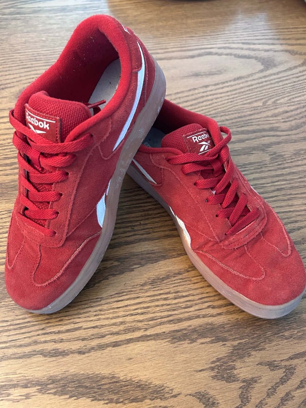 Reebok Women’s Suede Sneakers in Red